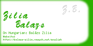 zilia balazs business card